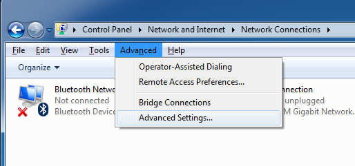 Advanced Network Settings